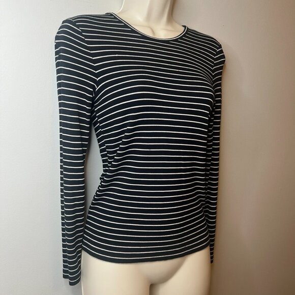 Marine Layer Long Sleeve Striped Ribbed Top (S) - Picture 13 of 14